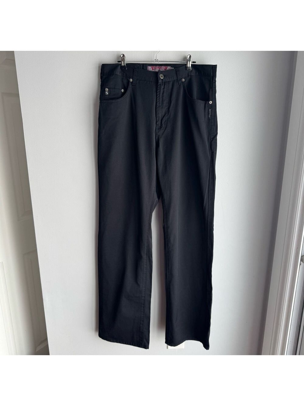 Vintage 90s Silver Jeans Black Denim Mens 34/34 Straight Leg High Rise Pants Y2K - Picture 2 of 15
